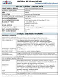 WireGlide Safety Data Sheet Thumbnail